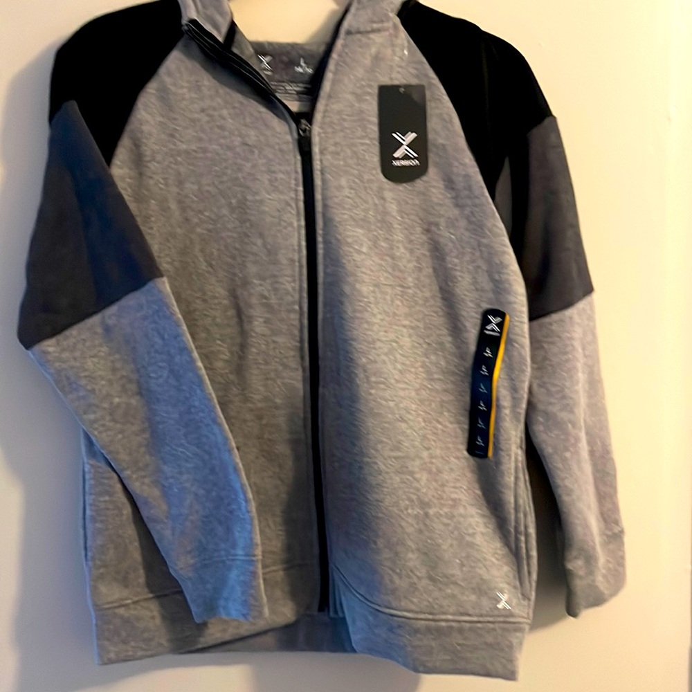 Hoodie, three tone gray boys NWT